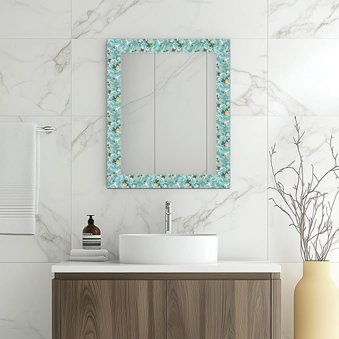 HOMETITUTE Wallpaper Border Peel and Stick Wall Border Coastal Shell Water
