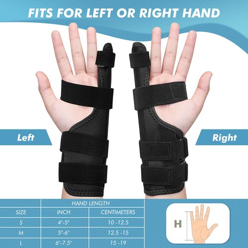 Luca Scored Pinky Finger Splint Support Brace, Metacarpal Hand Support for Little Finger, Trigger Finger, Tendonitis (Small)