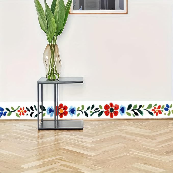 HOMETITUTE Wallpaper Border 4x196 Inch Peel and Stick Wall Border Wallpaper