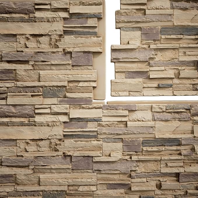 Ekena Millwork 48 5/8"W x 24 3/4"H x 1 1/4"D Cascade Stacked Stone, StoneWall