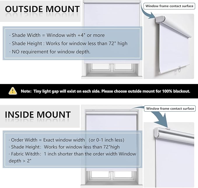 Cordless Roller Shades Blackout Blinds