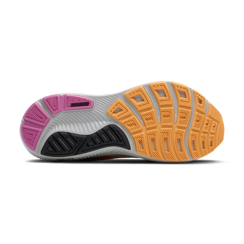 Brooks Women’s Ghost 17 Neutral Running Shoe - Oyster/Apricot/Pink - 13 Medium