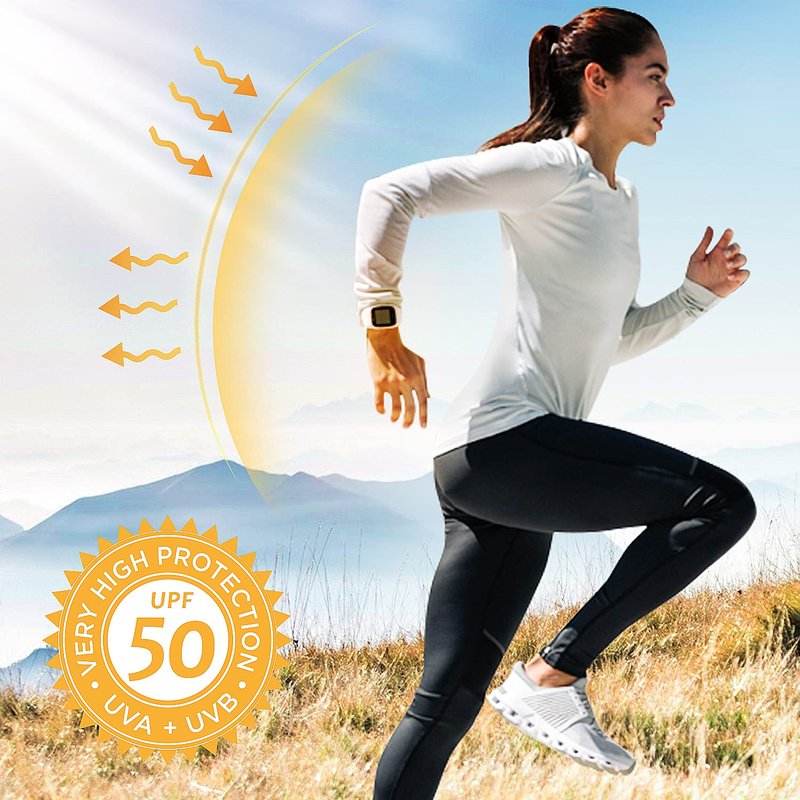 isnowood Swim Shirts for Women, UPF 50+ UV Sun Protection Long Sleeve Shirt, Lightweight Quick Dry Workout Hiking Running Rash Guard Top