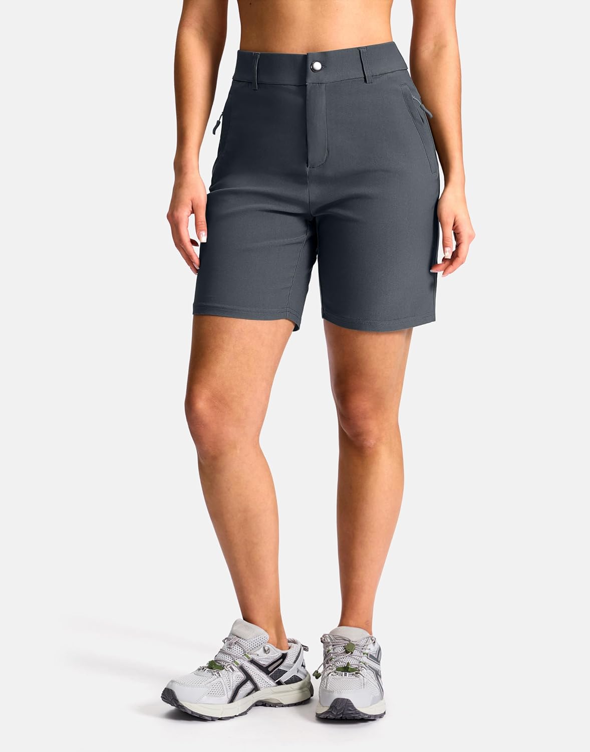 SANTINY Women's Hiking Golf Shorts - Quick Dry Stretch Fabric with 3 Pockets | 5"/7" Sizes Available