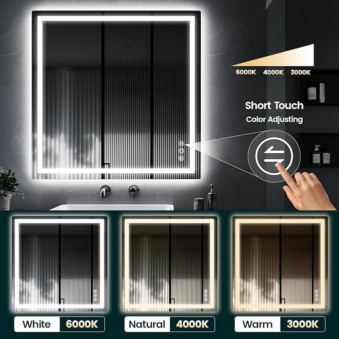 Memobarco 36"x 36" Bathroom Mirror