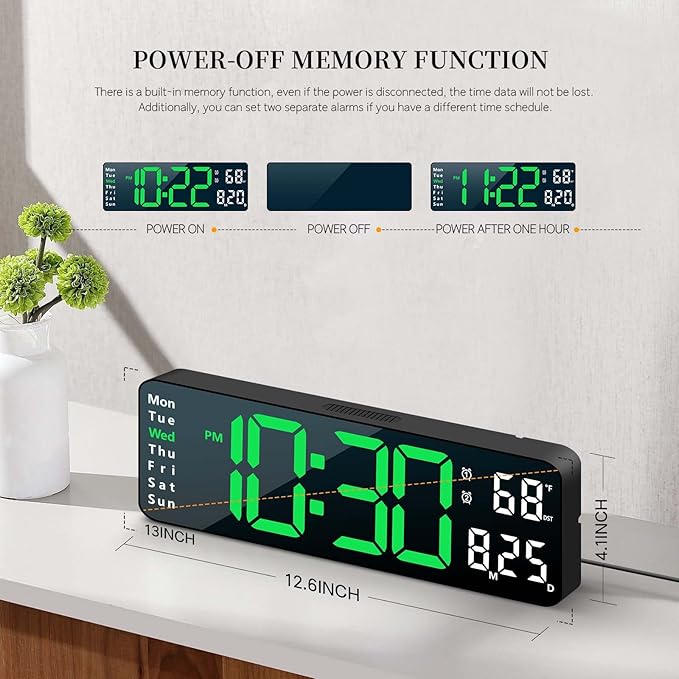 Digital Clock, Digital Wall Clock