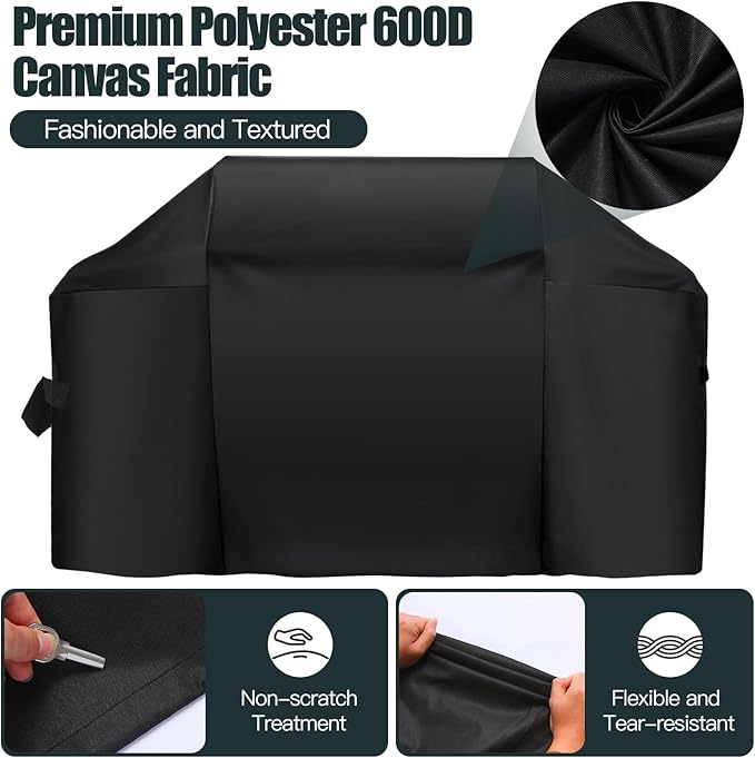 70 Inch Premium Outdoor Grill Cover Fit for Weber Genesis and Genesis II 400 Series 4-Burner Grills, BBQ Covers for Outside,Heavy Duty Waterproof Fade Resistant