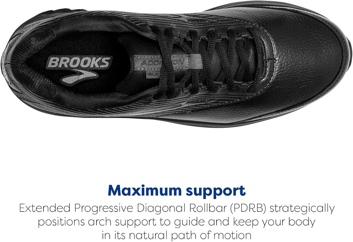 Brooks Women's Addiction Walker 2 - Comfortable Walking Shoe for All-Day Support | Black/White