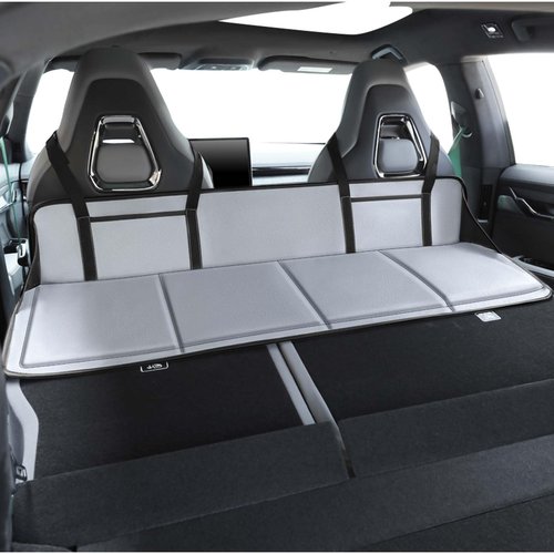 (Gray) Car Camping Essentials, Increase Trunk Space, for Car Camping & Travel, Fits Tesla Y/3,SUV with Full Flat Cargo Like RAV4,CRV,X-Trail,Outback,Highlander,Kuga,Cherokee,Equinox
