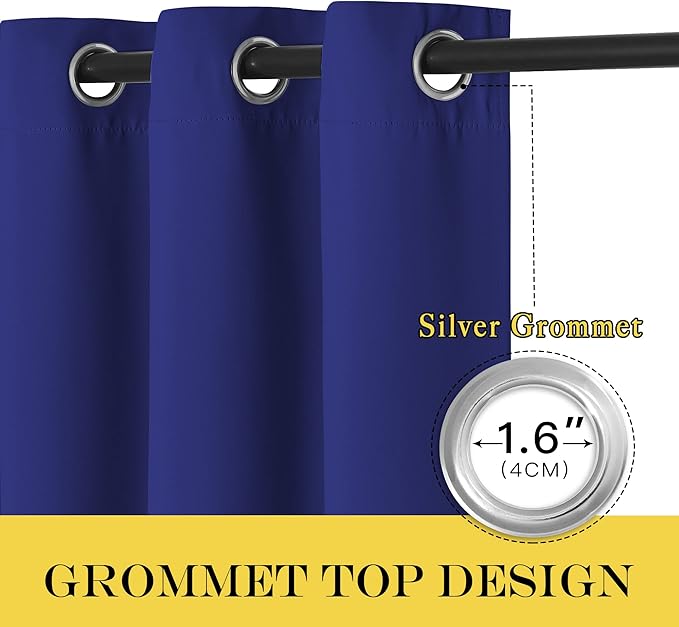 NICETOWN Navy Blue Blackout Curtains