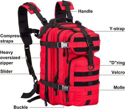 TheKidsRefined Small Military Tactical Backpack Army Assault Rucksack GYM Hiking Bug Out Bag