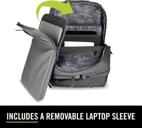 Kenneth Cole REACTION Travel Laptop Backpack - 17-Inch Coated Polyester - Stylish Black Design