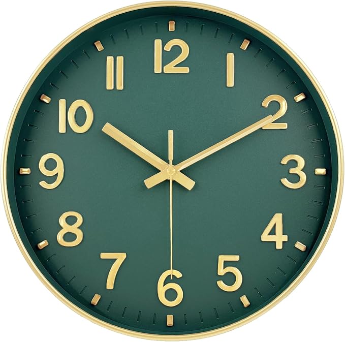 Wall Clock, 8 Inch Wall Clocks Battery Operated, Modern Non Ticking Silent