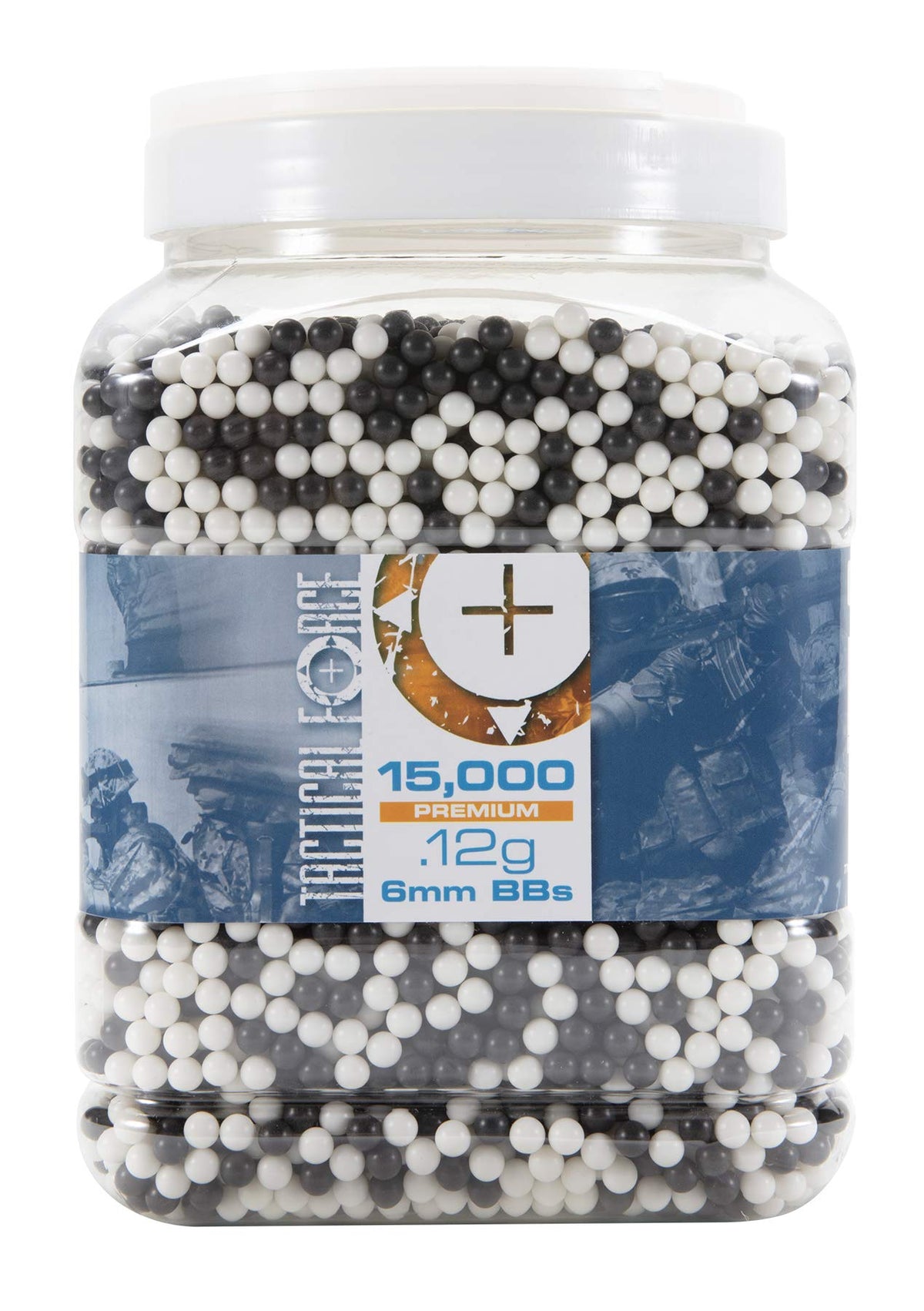 Elite Force Tactical Force Premium 6mm Airsoft BBs Ammo, 15,000 Count .12 Gram