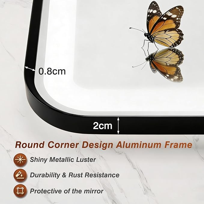 36x48 Inch LED Bathroom Mirror