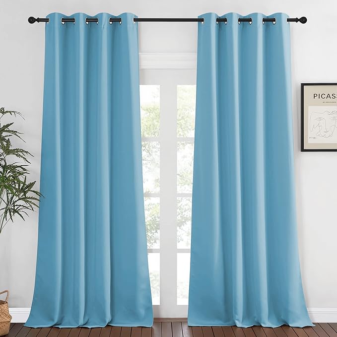 NICETOWN Bedroom Curtain Room Darkening Drapery 102 inches Length