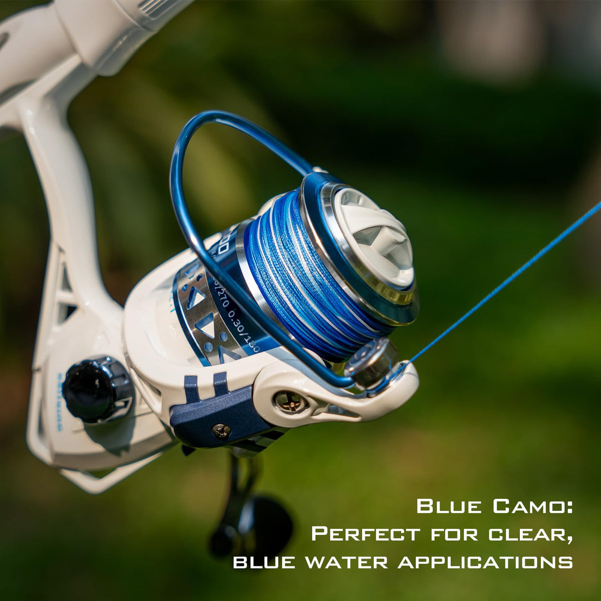 KastKing Superpower Silky8 Braided Fishing Line, Blue Camo, 8 Strands, 15 LB, 300 Yds
