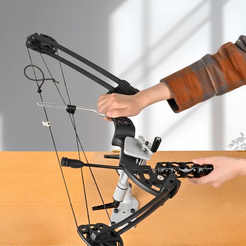 SOPOGER Bow Vise for Compound Bows - 360° Universal Adjustment Cross Bow Making Tool Compound Bow Press Recurve Bow Level Kit Archery Building Accessories for Arrow Rest & Sight Tuning