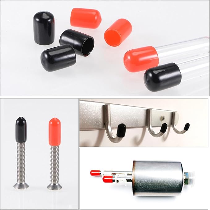 uxcell 20pcs Rubber End Caps 39mm(1 1/2") ID Vinyl PVC Round Tube Bolt Cap Cover Screw Thread Protectors Brown