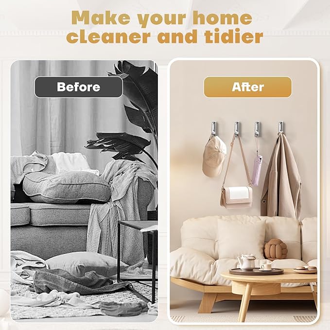 Folding Wall Hook, Heavy Duty Zinc Alloy No Rust Fold Up Hooks