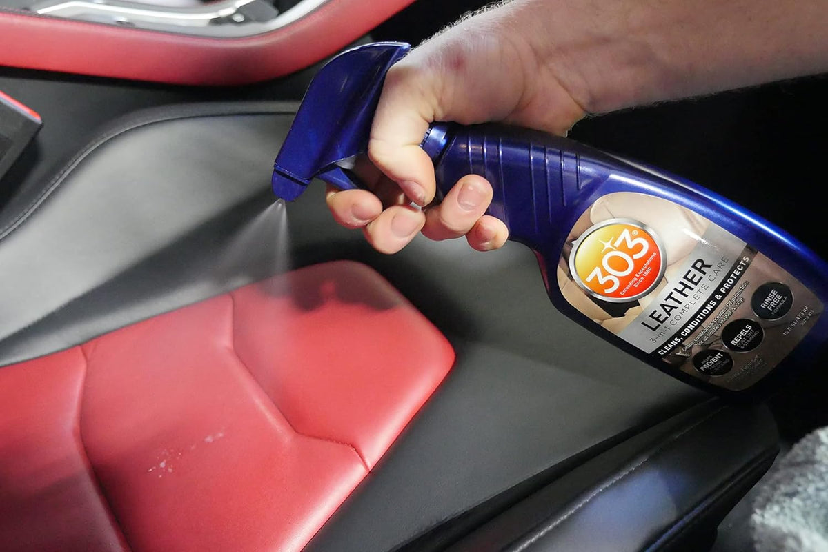 303 Products Leather Care - 3-In-1 Cleaner, Conditioner & Protector - Prevents Fading & Cracking - 16 fl. oz.
