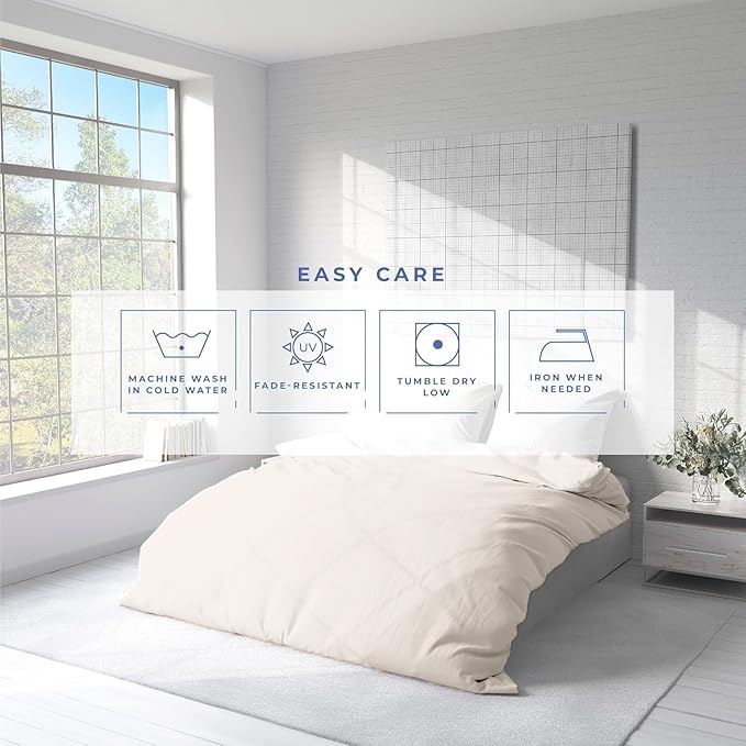 Kotton Culture 120"x98" 1 Pc Oversized King Duvet Cover Only 100% Egyptian Cotton - 600 TC Comforter Cover, Zipper Closure & Corner Ties - Fits Large King Inserts (Oversized King, Butter)