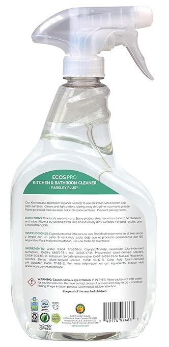 ECOS PRO PL9746/6 All-Purpose Kitchen-Bathroom Cleaner, Parsley Plus (Pack of 6)