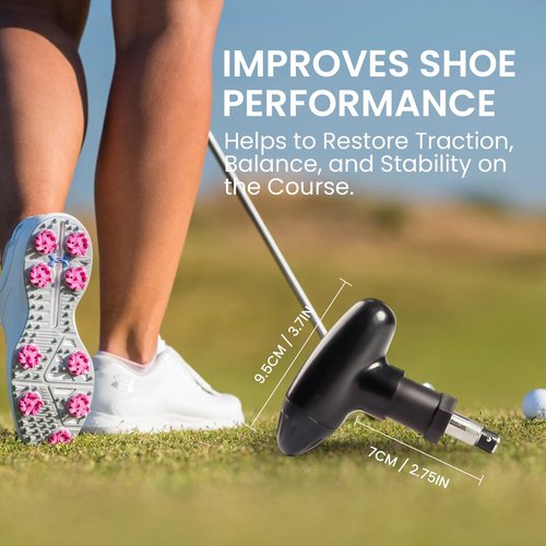 Golf Shoe Spike Removal Tool 2 Pcs Adjustment Cleat Key Stainless Steel Spikes Wrench Replacement Aid (2 Pack Standard Style)