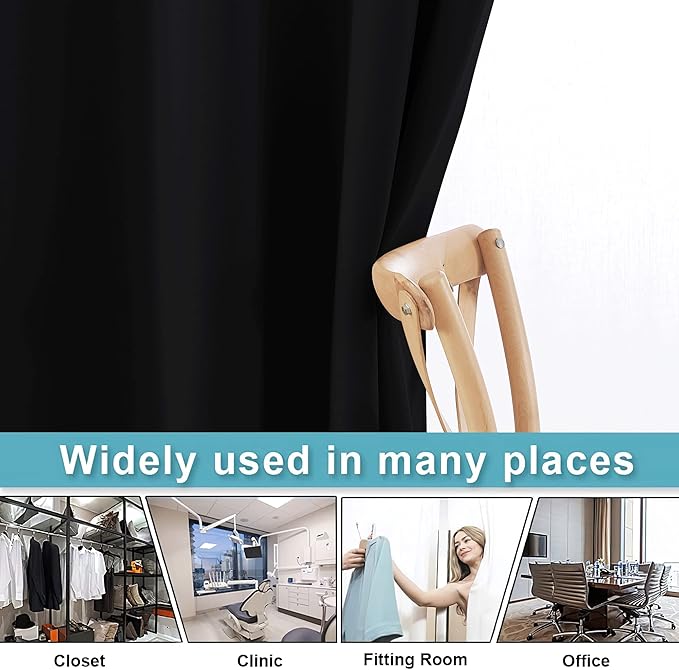 RYB HOME Blackout Room Divider Curtains Thermal Insulated Energy Efficiency