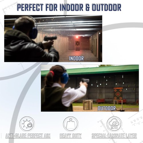 KNINE OUTDOORS Shooting Paper Targets - 12x18 Inch Bulk Pack for Hunting & Handguns | Axis Design