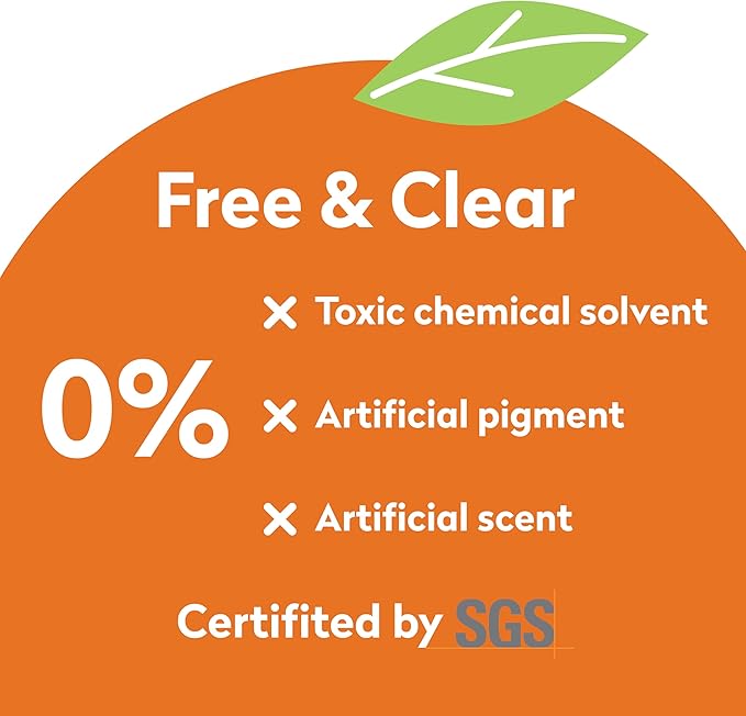 ORANGE HOUSE Laundry Detergent Pods, Natural Plant-Based Detergent with Orange Oil | Hypoallergenic, Free & Clear, Scent-Free, HE & Standard Machine Compatible, Gentle for Sensitive Skin, 54 Count