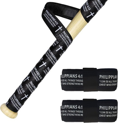 Christian Cross Baseball Bat Grip Tape - 2 Pack | 1.5mm Precut Full Adhesive Non-Slip Design