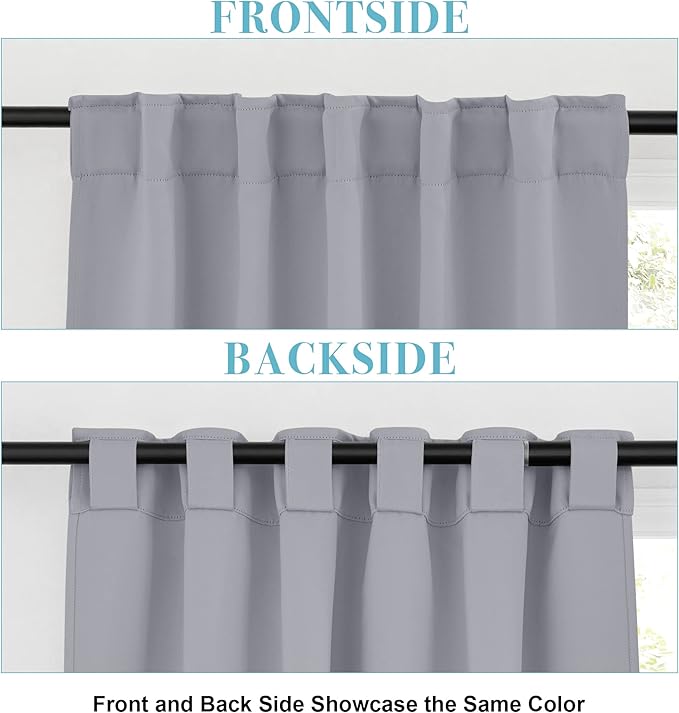 RYB HOME Blackout Curtains for Living Room, Privacy Thermal Insulating Window