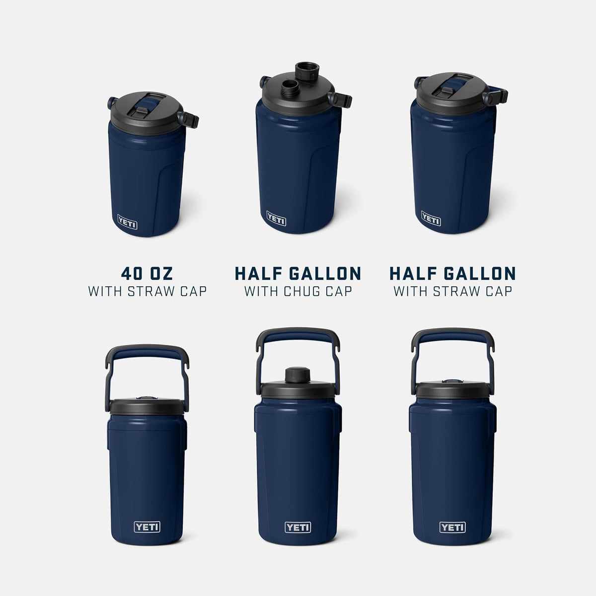 YETI Silo Half Gallon Water Jug - Insulated, Leakproof Sports Bottle with Straw Cap & Fence Hook Handle - Royal Blue