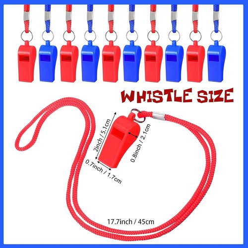 Honoson Emergency Whistle for Adults - Loud Plastic Survival Whistle with Lanyard for Hiking & Camping
