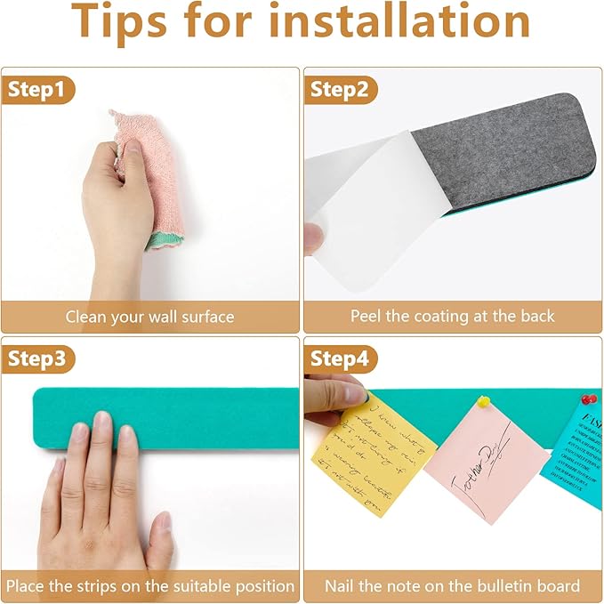 Felt Pin Board Bar Strips Bulletin Board