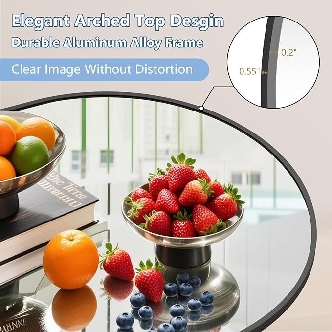 Large Standing Mirror Full Length, Hanging or Wall Mounted
