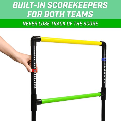 GoSports Ladder Toss Game Set - Indoor & Outdoor Fun with 6 Soft Rubber Bolo Balls & Carrying Case
