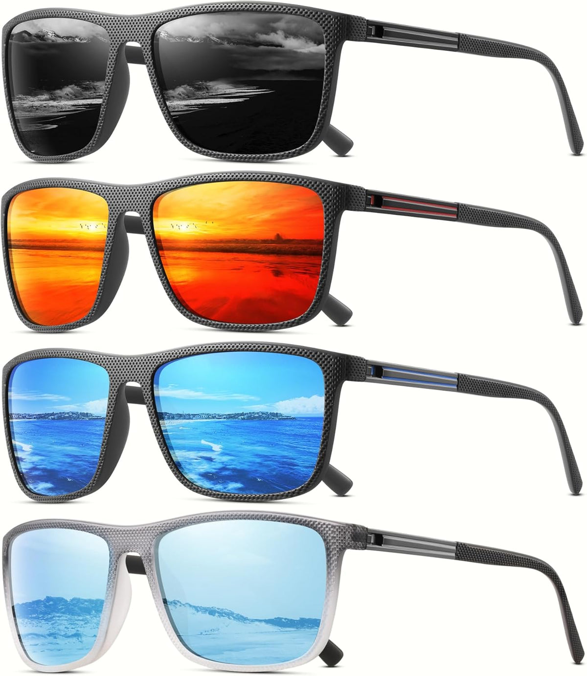 Polarized Sunglasses for Men - Classic Lightweight UV Protection for Driving, Fishing & Golf