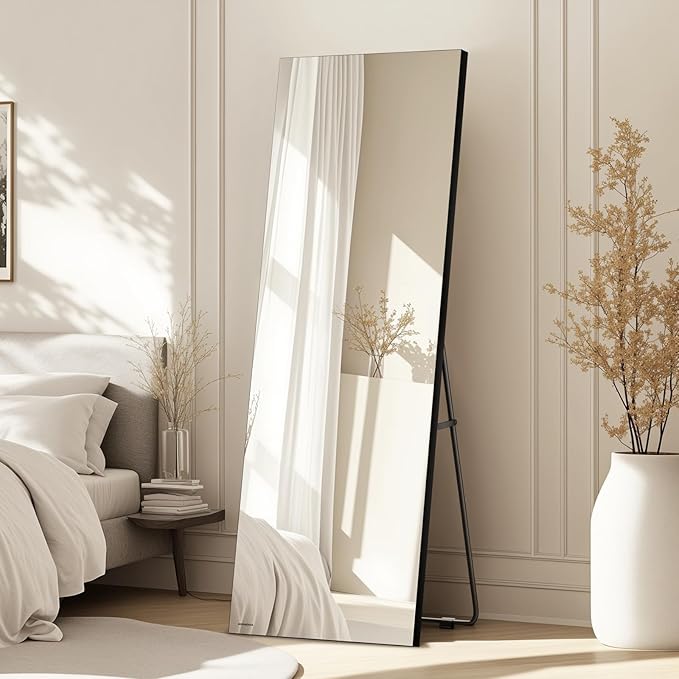Kosmonia 58x18 Frameless Full Length Silver Coating Mirror w/Distortion Free