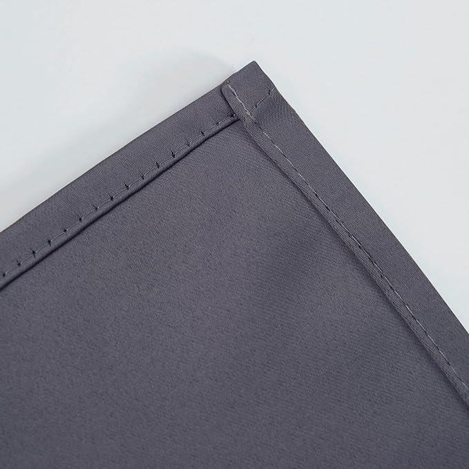 LEMOMO Blackout Curtains 52 x 90 Inch Long Grey Curtains Set of 2 Panels Room