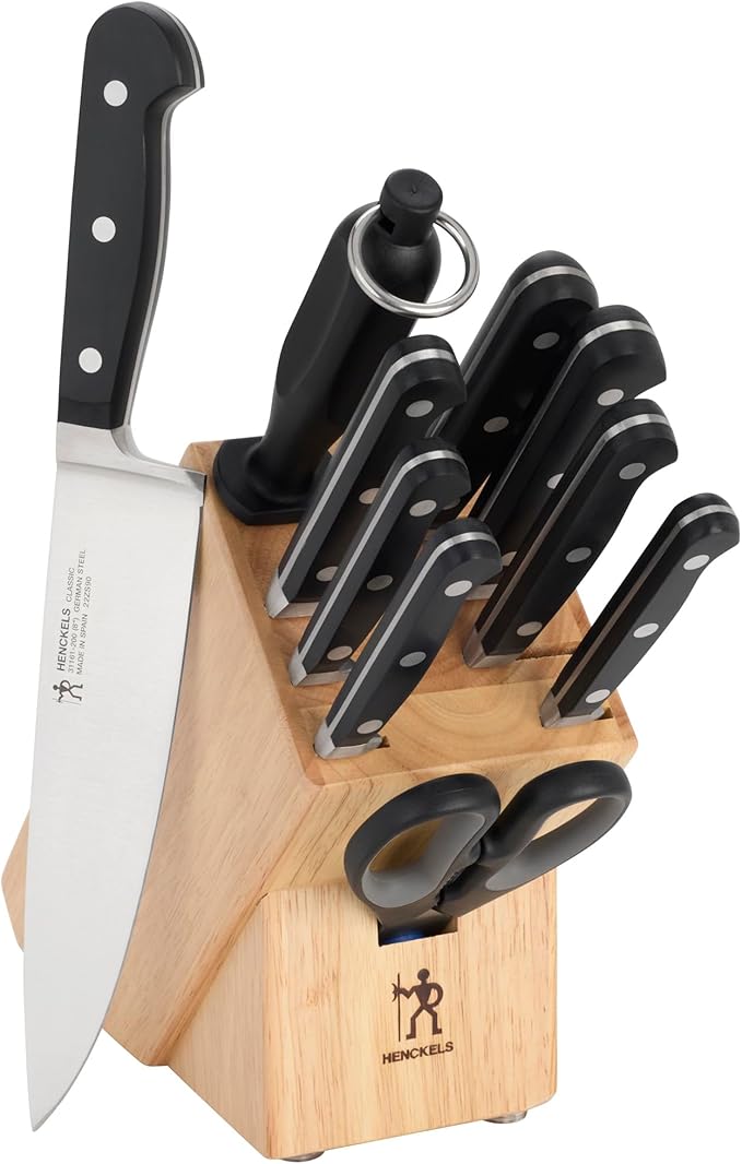 HENCKELS Classic Razor-Sharp 11-pc Knife Set, German Engineered Informed by 100+ Years of Mastery, Stainless Steel