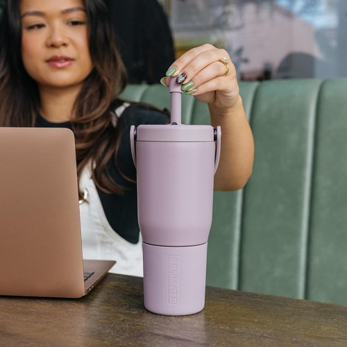 BrüMate Magnetic Straw Caps | Silicone Straw Topper 2-pack | Dust & Dirt Resistant | Compatible with All Era and Resa Tumblers (Black)