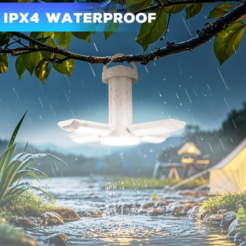 Foldable Camping Lantern, Rechargeable Camping Lights, 4000LM, 6 Light Modes, Waterproof Tent Lights for Power Outages, Emergency, Hurricane, Hiking, 2-Pack