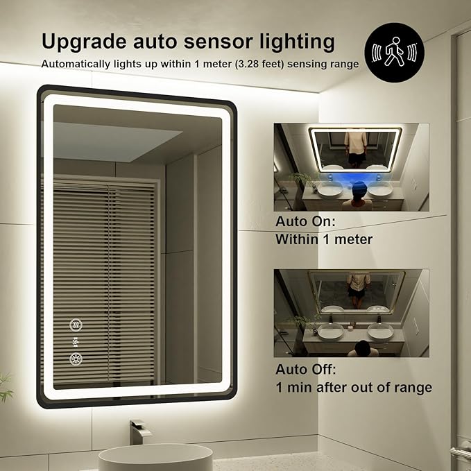 24x36 Inch LED Bathroom Mirror