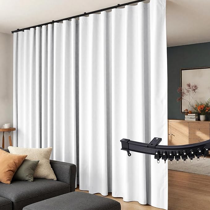 Room Divider Curtains Flexible Ceiling Tracks set Curtain track Ceiling Mount