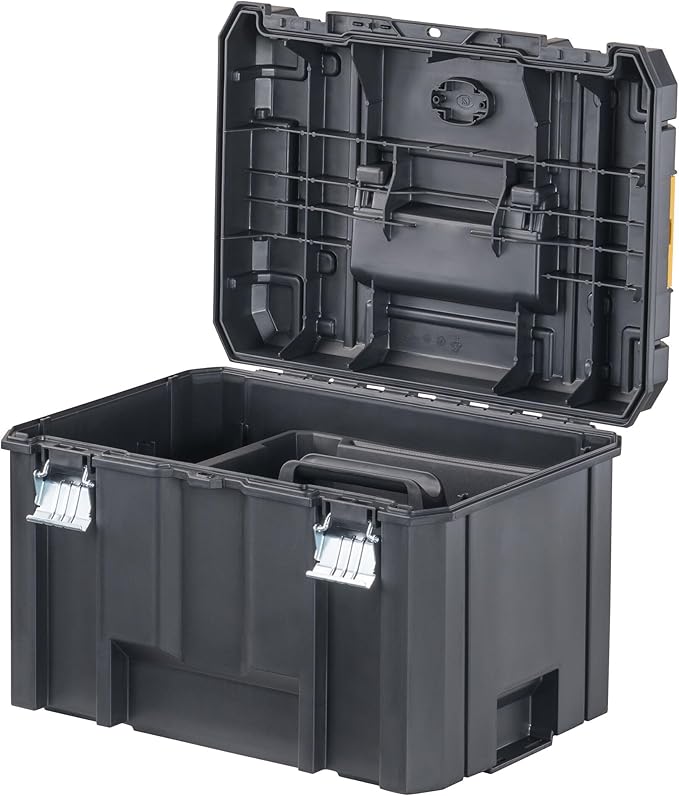DEWALT TSTAK Tool Box, Extra Large Design, Removable Tray for Easy Access to Tools, Water and Debris Resistant (DWST17806)