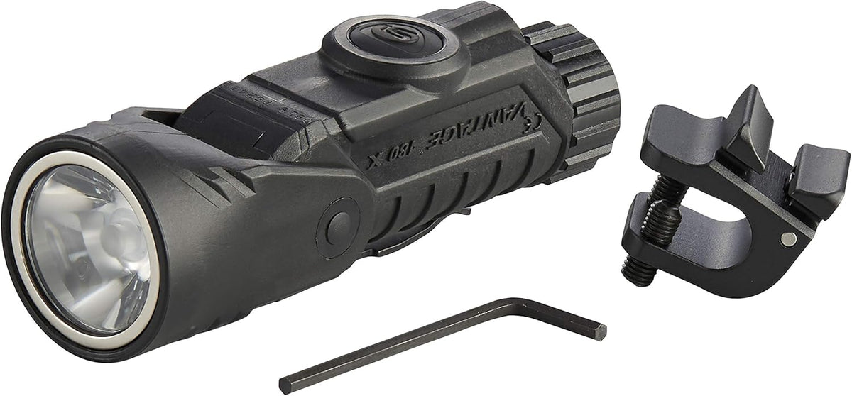 Streamlight 88913 Vantage 180 X USB Helmet Mounted and Right Angle Firefighter Flashlight with Helmet Bracket, Black