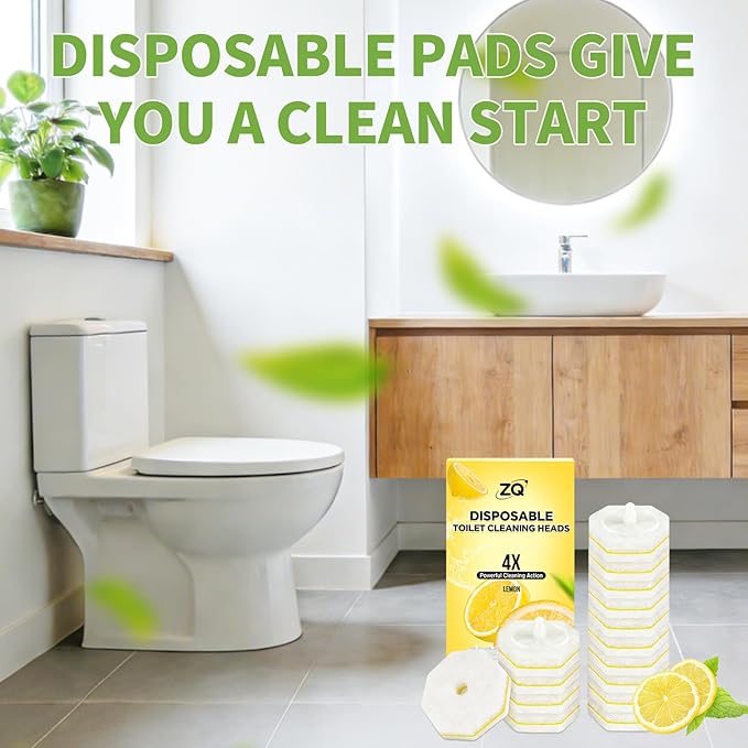 60 Count Toilet Wand Refills for Clorox, Disposable Toilet Cleaner Refill Pads for Clorox ToiletWand Cleaning System, Upgrade Toilet Brush for Bathroom Cleaning,No Falling Apart,Light Scent