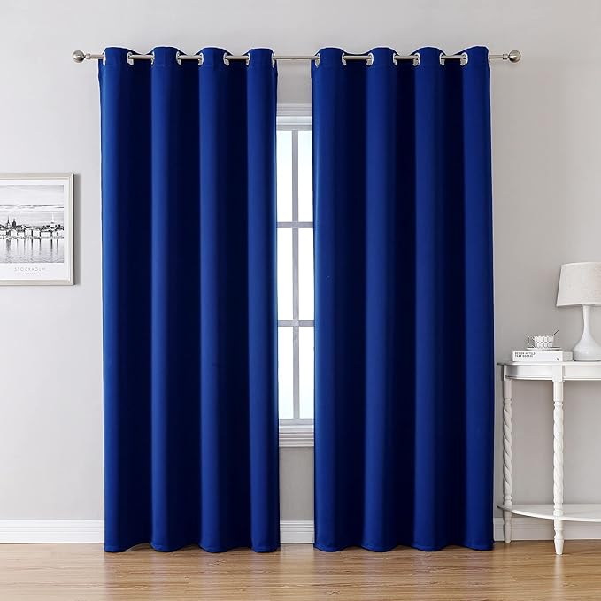 ChrisDowa Blackout Curtains 90 Inches Long 2 Panels Set